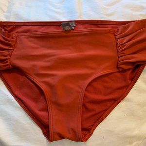 Aerie Large Bikini Bottom Rust Orange Red